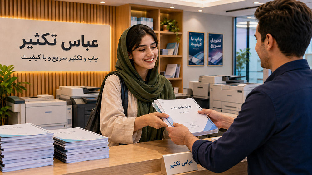 تکثیر جزوه با کیفیت و قیمت مناسب در عباس تکثیر